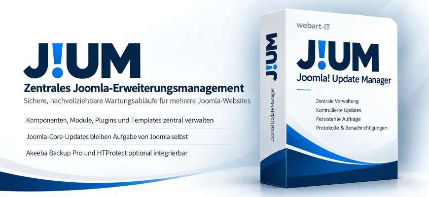 J!UM – Joomla Update Manager für die zentrale Verwaltung von Joomla-Erweiterungen