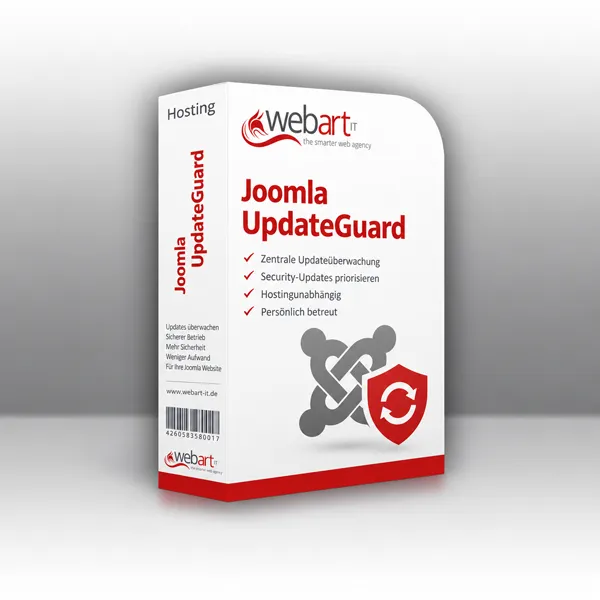 Produktbox von Joomla UpdateGuard für zentrale Updateüberwachung und Security-Updates bei Joomla-Websites.